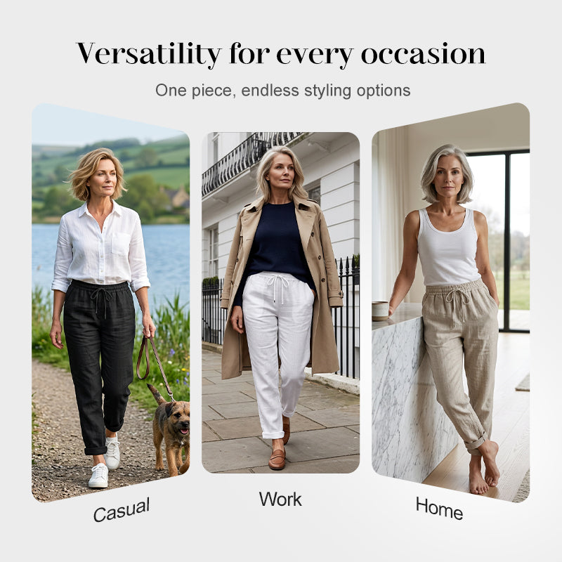 ๐ฅ 50% OFF TODAY! ๐ธ Women's Elastic Waist Cotton Linen Pants โจ Breathable, Relaxed Fit & Effortless Summer Style