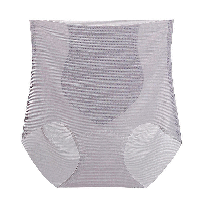Ultra-thin Ice Silk Seamless High-waist Belly-control Panties