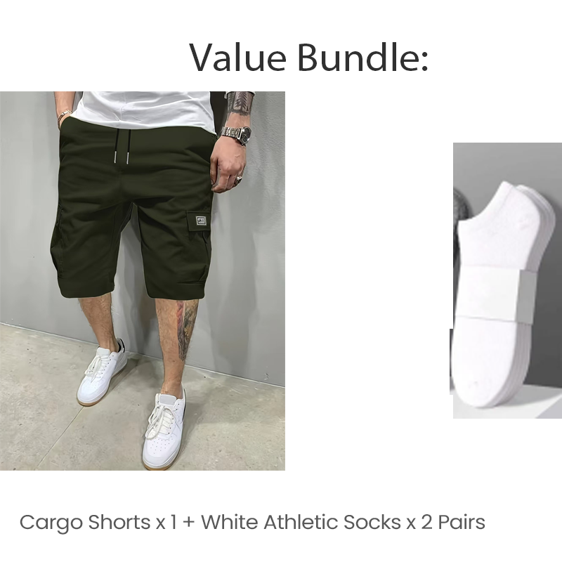๐๐ฉณ Men's Casual Cargo Shorts with Drawstring Waist โ Multi-Pocket, Lightweight & Breathable ๐โจ