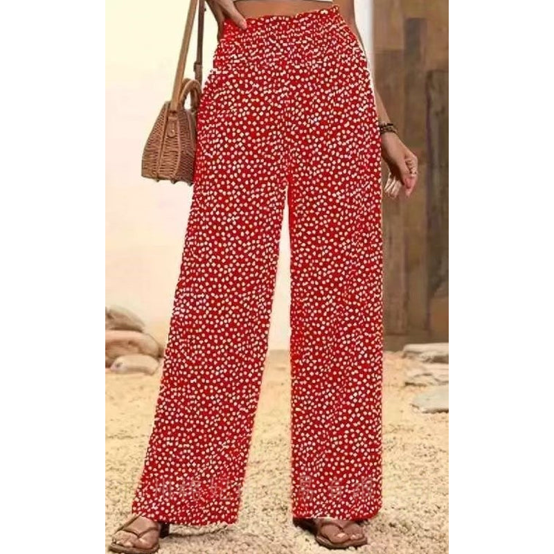🔥2026 New Arrival & Hot Sale🔥Women's Smocked High Waist Wide Leg Pants