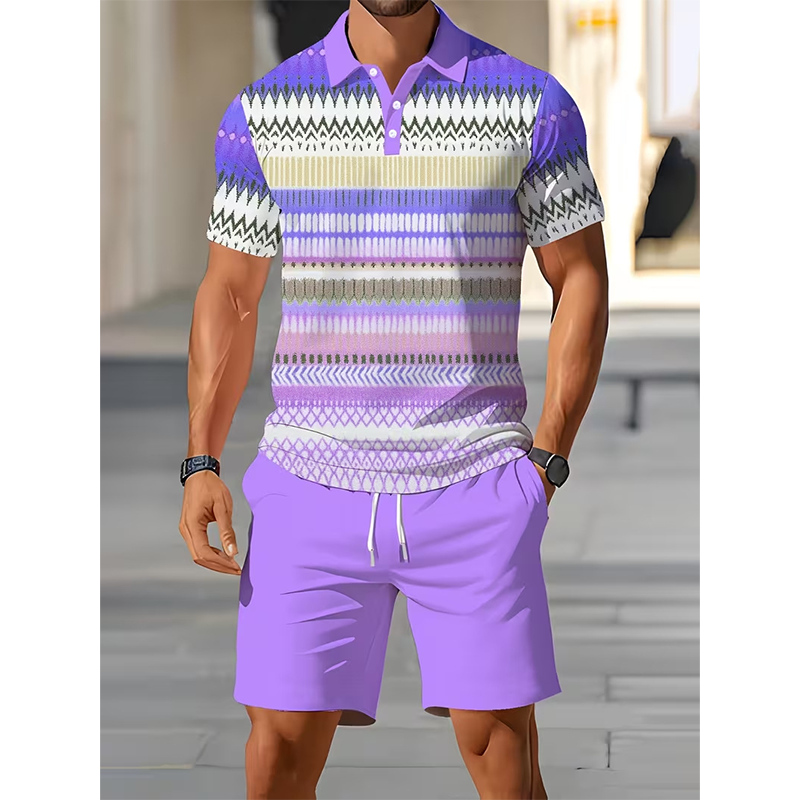 📢📢ONLY $42.99 FOR THE WHOLE 2 PIECES Outfit⏳LAST DAY SALE 50% OFF !!📢Men's Two-Piece Shirt and Shorts Set, Soft Breathable Casual Short Sleeve Top & Shorts Loungewear Set For Daily Summer Wear