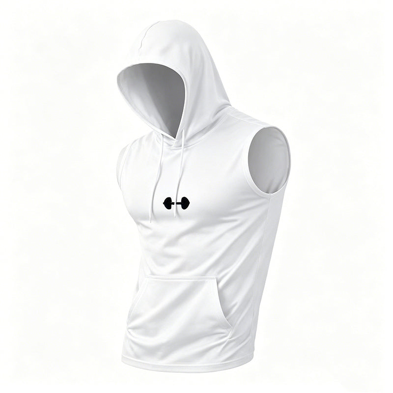 ๐๏ธ Men's Athletic Sleeveless Hoodie Vest | Breathable, Muscle-Cut & Perfect for Gym, Running & Outdoor Training