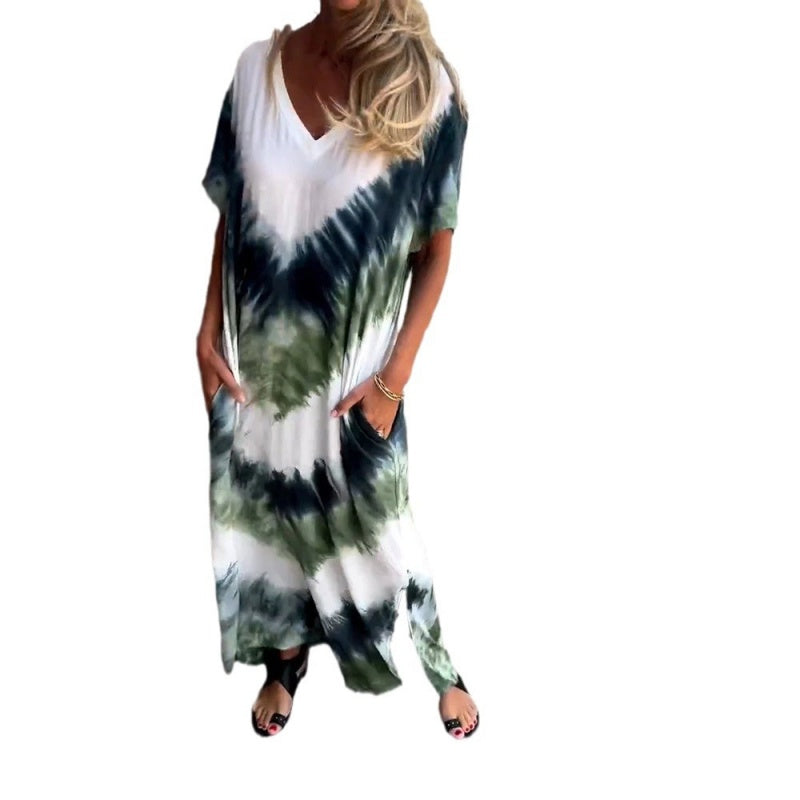๐จโจ LIMITED TIME 50% OFF! ๐ฆV-Neck Printed Maxi Dress โ Unique pattern & flattering drape โ Stand out with effortless grace.