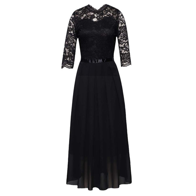 🌸😌 LIMITED TIME 50% OFF! 👚Women's Elegant Lace Bodice Maxi Dress
