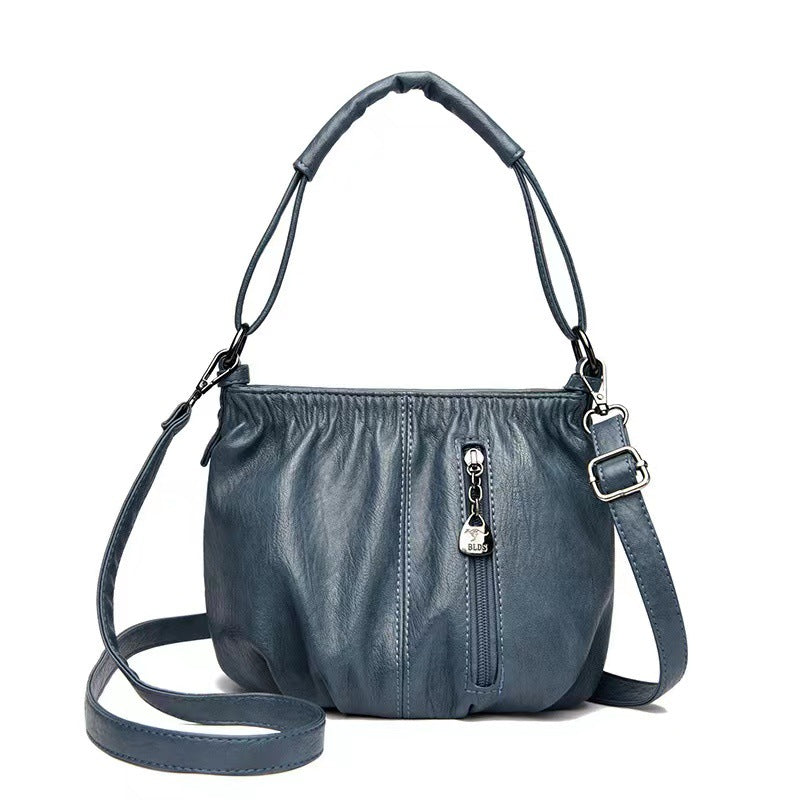 ⏳Time-Limited Special⏰ Pleated Bucket Leather Handbag – Soft Material, Adjustable Strap & Chic Casual Style ✨