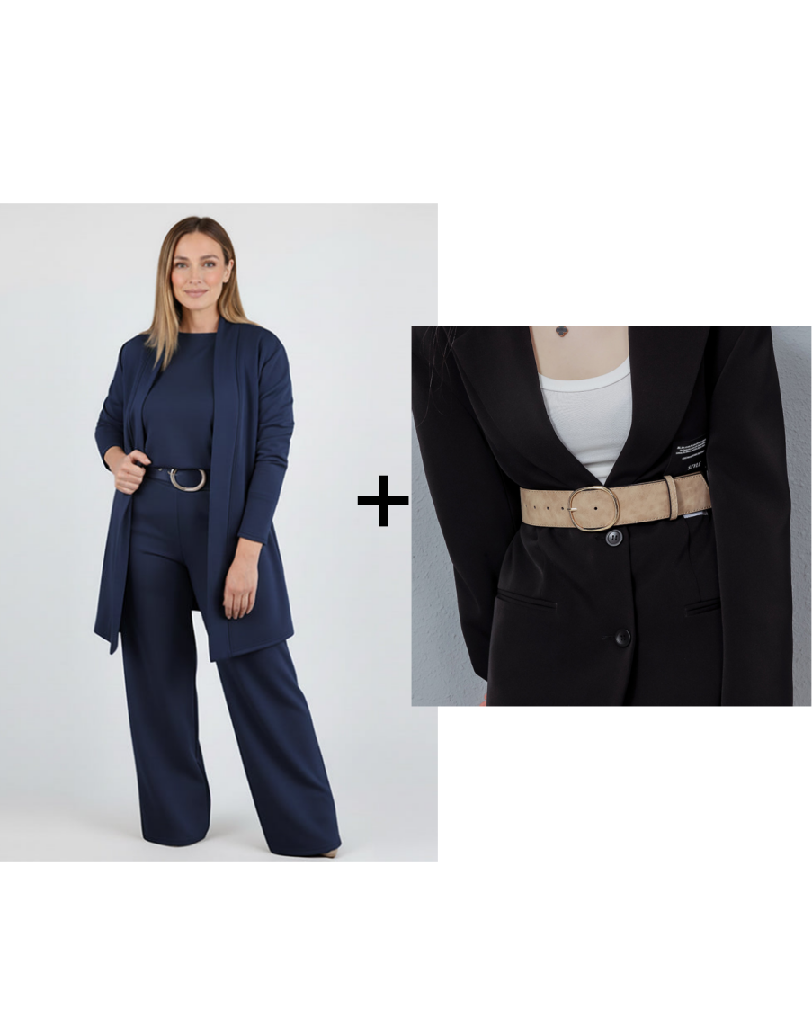 ⏳Time-Limited Special⏰Elegant 3-piece set including long cardigan, top and pants💞