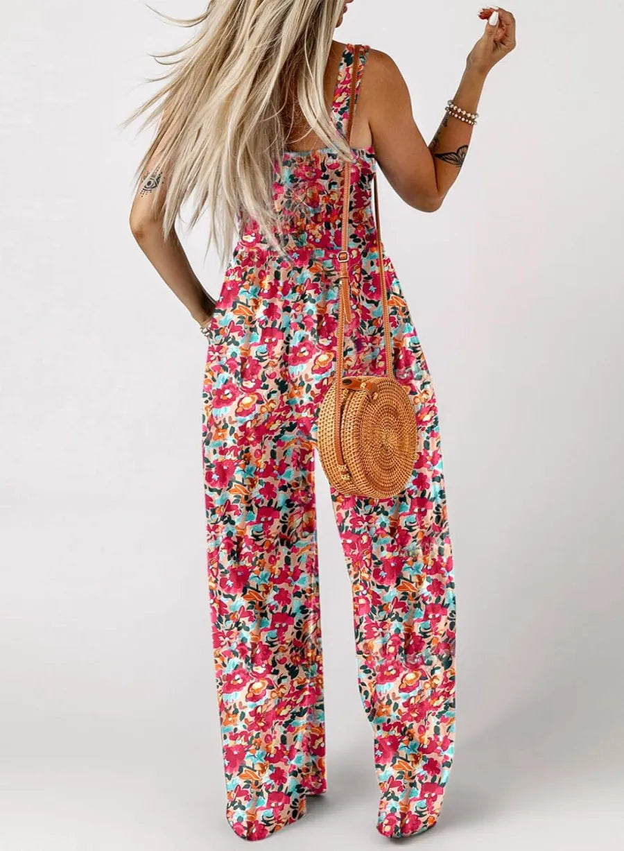 🌼 Women’s Casual Printed Sleeveless Overalls Jumpsuit – Comfortable, Stylish & Effortless Summer Wear 🏖️✨