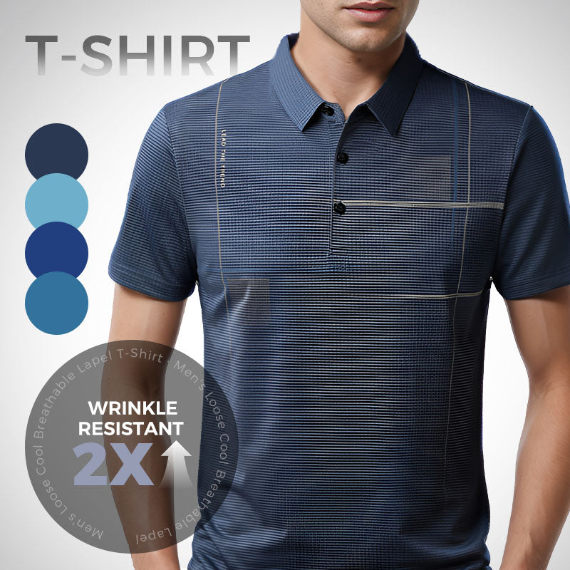 ⏳ Limited time 50% off! 💥Men's Loose Cool Breathable Lapel T-Shirt
