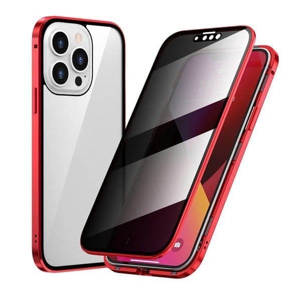 ✨ LAST DAY SALE 50% OFF ✨Magnetic iPhone case with privacy glass and metal frame