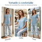 👗 LIMITED TIME: 50% OFF! 🔥 Women's 2-Piece Set – Layered Asymmetrical Tunic Top & Printed Wide Leg Pants, Breathable Polyester ✨