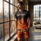 👕 LIMITED-TIME 50% OFF! 🩳 Men's Graphic Print T-Shirt & Shorts Set – Coordinated, Soft, Adjustable Waist 🌴