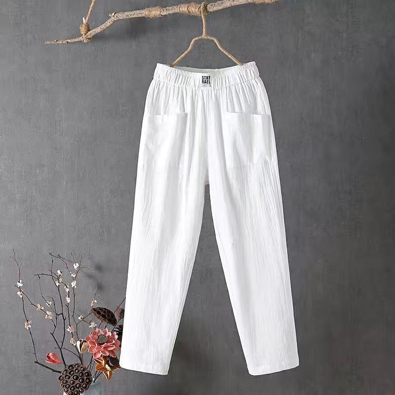 🔥 Hot Sale! 2026 New Women's Loose Pants – Elastic High Waist, Soft & Breathable. 50% OFF TODAY！