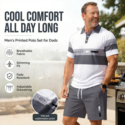 📢📢ONLY $42.99 FOR THE WHOLE 2 PIECES Outfit⏳LAST DAY SALE 50% OFF !!📢Men's Two-Piece Shirt and Shorts Set, Soft Breathable Casual Short Sleeve Top & Shorts Loungewear Set For Daily Summer Wear