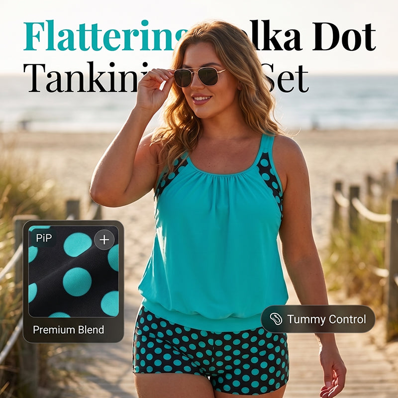 🥳2026 HOT SALE💞50K+ SOLD!✨Women's Polka Dot Two Piece Swimsuit