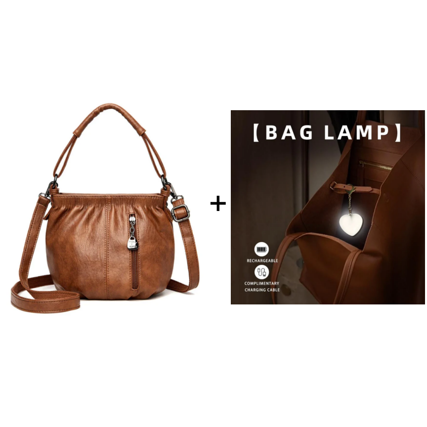 ⏳Time-Limited Special⏰ Pleated Bucket Leather Handbag – Soft Material, Adjustable Strap & Chic Casual Style ✨