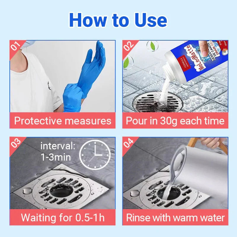 🔥 Buy 2 Get 1 Free🔥Powerful Pipe Dredging Agent - Eco-Friendly & Fast-Acting Solution for Clogged Pipes
