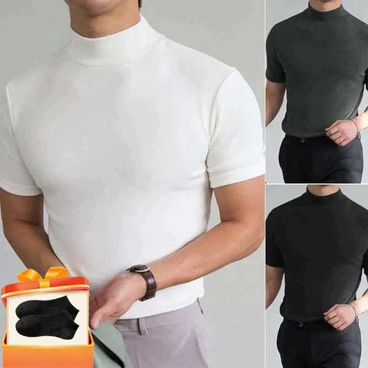 🔈🔈2026 Hot Sale - 50% OFF🎁High Neck Slim Fit T-shirt for Men