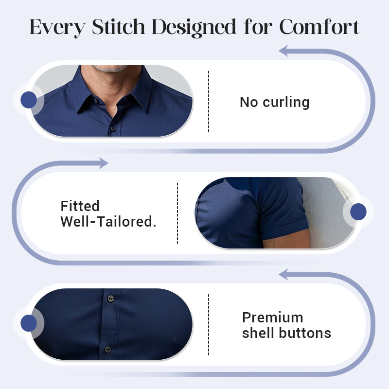 👔 50% OFF NOW! ✨ Men's Non-Iron Button Up Shirts – Wrinkle-Free, Premium Cotton & Classic Fit 👕