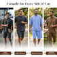 Men's Casual Solid Color Two-Piece Shorts Set