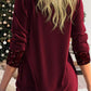 🎄Sequin Loose Smocked Fake Two-Piece Top