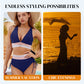 🔥Summer Sale🔥High Waisted Tummy Control Color Block Bikini Sets