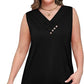 💐2026 Women’s Button Down V Neck Loose Fit Tank Top