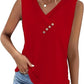 💐2026 Women’s Button Down V Neck Loose Fit Tank Top