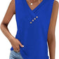 💐2026 Women’s Button Down V Neck Loose Fit Tank Top
