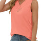 💐2026 Women’s Button Down V Neck Loose Fit Tank Top