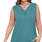 💐2026 Women’s Button Down V Neck Loose Fit Tank Top
