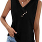💐2026 Women’s Button Down V Neck Loose Fit Tank Top