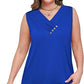 💐2026 Women’s Button Down V Neck Loose Fit Tank Top