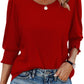 ⏰Limited Time Sale-50% OFF🏖️Womens 3/4 Sleeve T-Shirts Cute Crewneck Tees Blouses