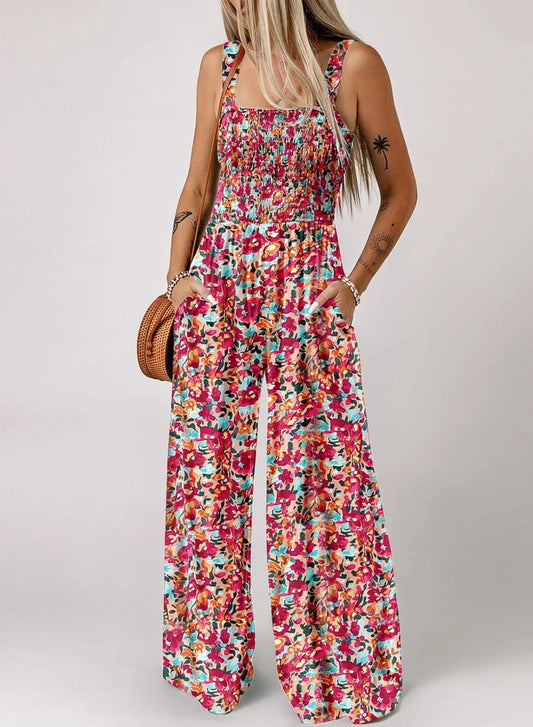 🌼 Women’s Casual Printed Sleeveless Overalls Jumpsuit – Comfortable, Stylish & Effortless Summer Wear 🏖️✨