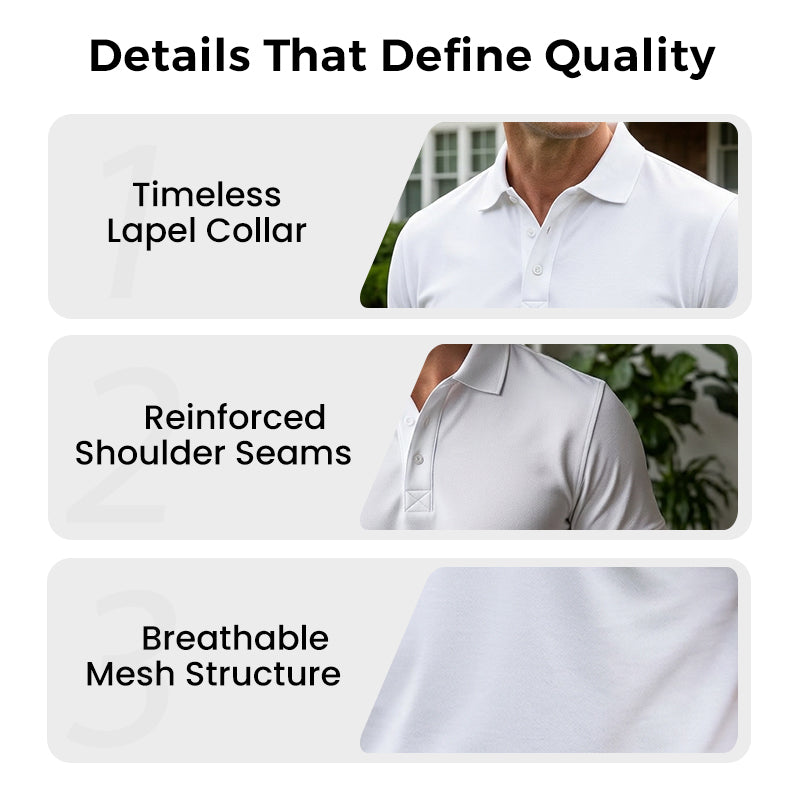 💎 50% OFF! 💎 Men's Quick-Dry Short-Sleeve Lapel T-Shirt – Athletic Fit, Wrinkle-Resistant & Perfect for Work or Weekend 👕✨