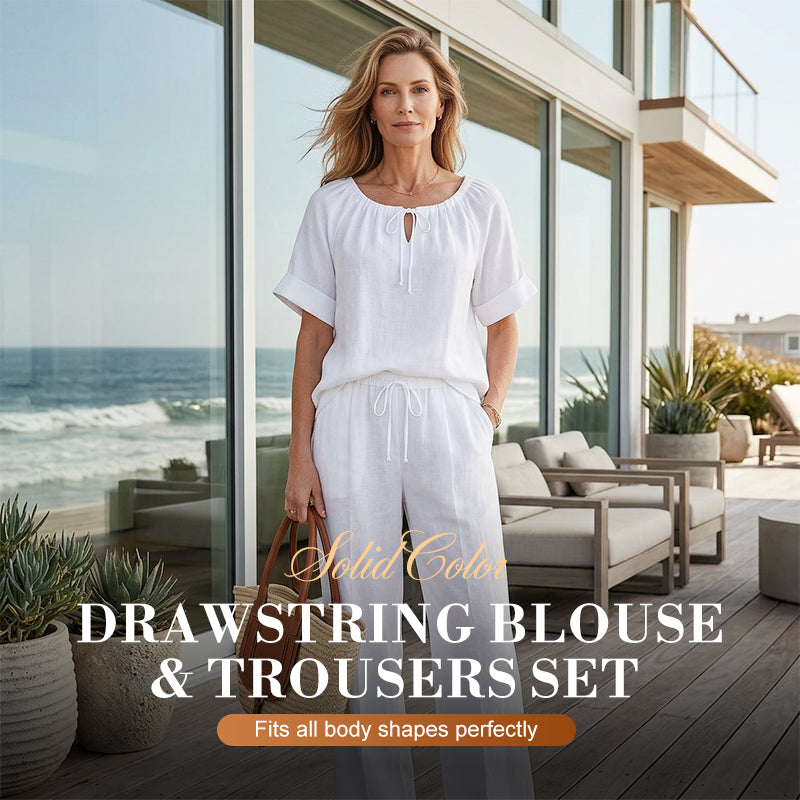 Hot Pick 50%OFF⏰Drawstring Top & Pants✨Women's Loungewear Set, Casual Daily Style