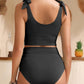 💥Last Day Special Sale 49% OFF🩱Double Tie Shoulder High Waist Tummy Control Bikini Set