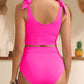 💥Last Day Special Sale 49% OFF🩱Double Tie Shoulder High Waist Tummy Control Bikini Set