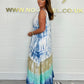 🔥Summer Sale 50% OFF💝Women Summer Tie Dye Maxi Dress Sleeveless Beach Sundress🌙 Free Moon & Star Necklace for today’s first 30 orders! 🎁