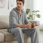 📢📢60% OFF !!!Men's Hooded Casual Loose Top & Pants 2-Piece Set