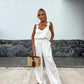 🔥Women's Sleeveless Wide Leg Jumpsuit
