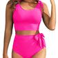 💥Last Day Special Sale 49% OFF🩱Double Tie Shoulder High Waist Tummy Control Bikini Set