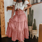 👗 LIMITED-TIME 50% OFF! ✨ Denim Maxi Skirt – High Waist, Tiered, A-Line, Button Front ✨