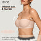 ⛱️Last Day Special Price ＄17.99!!💞Womens Strapless Bras Push Up Bandeau Bra Non Slip Wireless Supportive Padded Bras Seamless Comfortable Tube Jelly Bra
