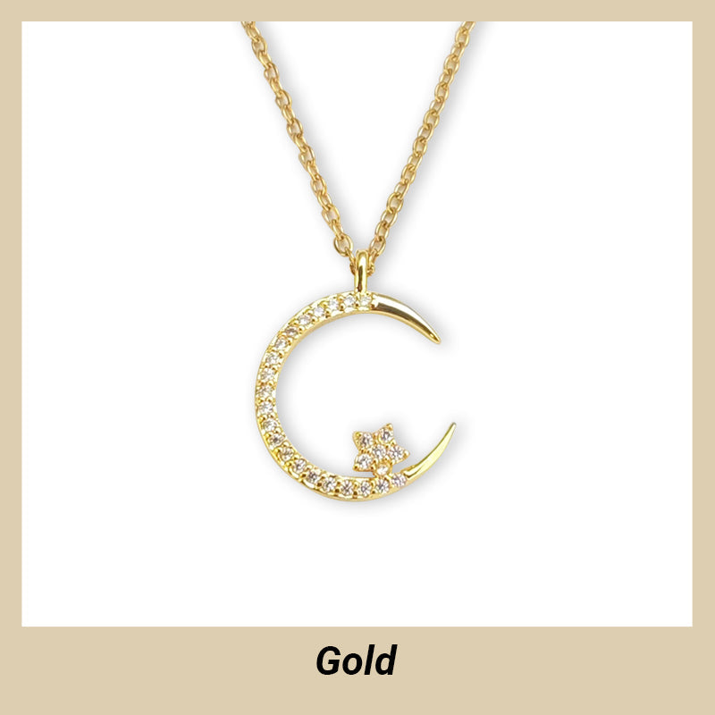 ✨ Moon & Star Necklace — A Timeless Gift for Mom 💖