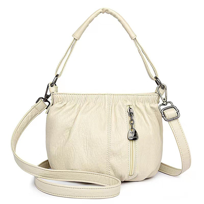 ⏳Time-Limited Special⏰ Pleated Bucket Leather Handbag – Soft Material, Adjustable Strap & Chic Casual Style ✨