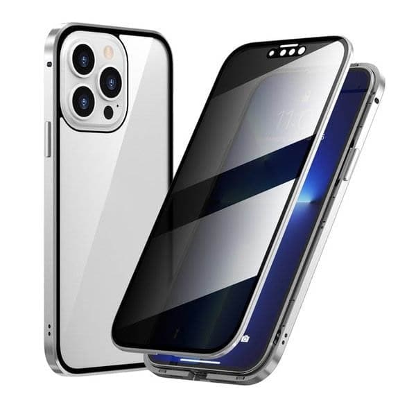 ✨ LAST DAY SALE 50% OFF ✨Magnetic iPhone case with privacy glass and metal frame