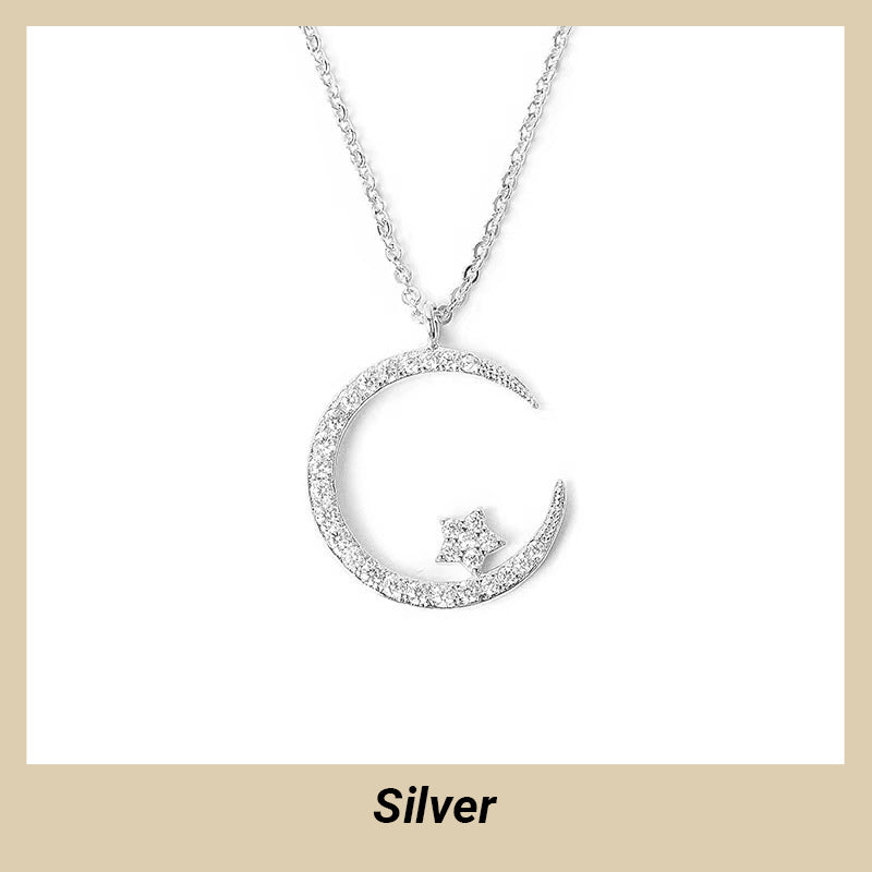 ✨ Moon & Star Necklace — A Timeless Gift for Mom 💖