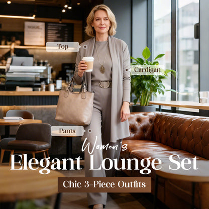 ⏳Time-Limited Special⏰Elegant 3-piece set including long cardigan, top and pants💞