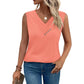 💐2026 Women’s Button Down V Neck Loose Fit Tank Top